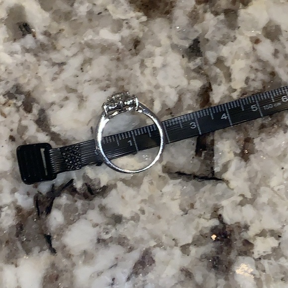 Stainless Steel CZ Flower Ring, Approx. Size 7 - Picture 5 of 6